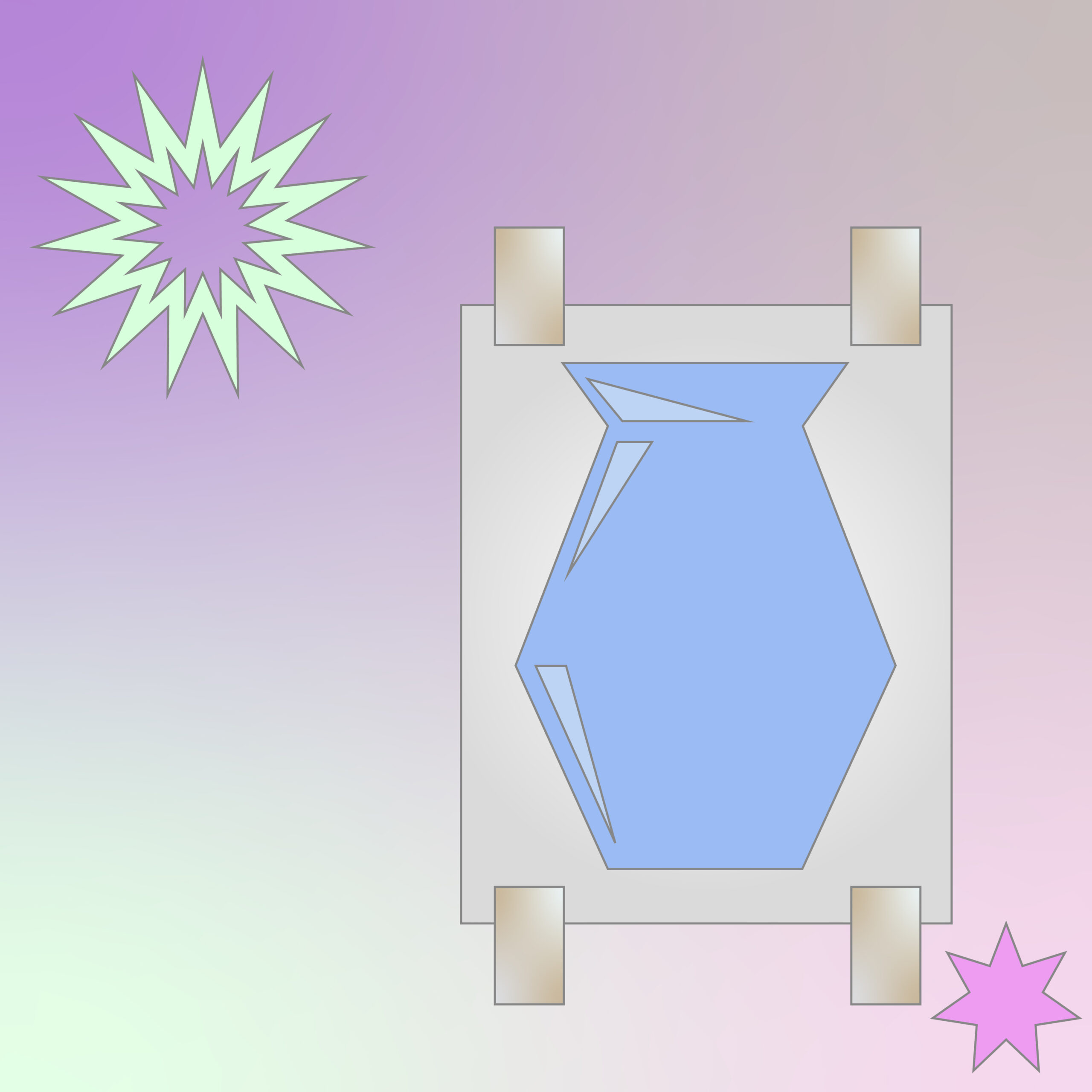 grafika przedstawiająca obraz na sztaludze